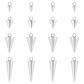 Environ 48 pi�ces 4 tailles Breloques � Motif de Pointes 304 pendentifs en Ac...