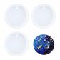 Lot de 3 moules ronds en silicone pour portecl�s  Avec trous  Pour bricolage ...
