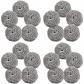 Lot de 30 �ponges en acier inoxydable avec poign�e pour vaisselle
