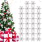 Lot de 30 fleurs de d�coration de No�l, fleurs pour d�corations de No�l, floc...
