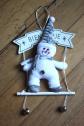 D�coration de No�l porte bonhomme de neige bienvenue