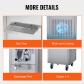 VEVOR Sorbeti�re Commerciale Turbine � Glace Sorbets Yaourts Cr�me Glac�e 18 L-H