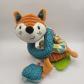 Doudou renard Infinito 40cm activit� b�b� hochet attache cosy multicolore �veil