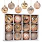 Boules de No�l Or Rose 6 CM, Lot de 12 Boules de No�l Ornements en Plastique,...