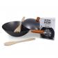 Ensemble de Wok Acier au Carbone, 31cm, Classic, Set de 5 Pi�ces-Poele Wok av...