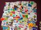 Lot 100 autocollants vintage Adidas Mag sport R�gion animaux Moto Cin�ma t�l�