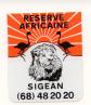 Autocollant publicitaire vintage R�serve africaine de Sigean Lion Flamants