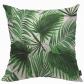 Housse de coussin motif feuilles de palmier sur fond blanc pour homme et femm...