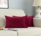 Lot de 2 taies d'oreiller en velours pour canap� et lit, housses de coussins,...