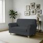 Iris  Housse de canap� �lastique, 96% Polyester   4% �lastom�tre, Gris fonc�,...