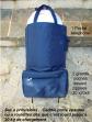 CHARIOT A PROVISIONS CADDIE PORTABLE EPAULES PLIANT A ROULETTES BLEU MARINE NEUF