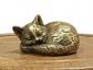 Statue animal chat mignon laiton petite sculpture figurine de table d�coration maison cadeaux