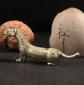 Statue animal belette laiton petite sculpture figurine de table d�coration maison cadeaux