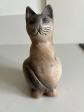 Ornement de chat sculpt� en bois pour d�coration d'int�rieur