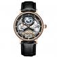 Montre Homme Etanche M�canique Montres Bracelet de Cuir Squelette Remontoir A...