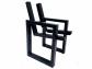 Lot de 2 pieds de banc de jardin en acier Noir Mod�le Rome