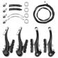 Lot de 6 freins de v�lo comprenant 2 paires de freins Vbike, 2 c�bles de frei...
