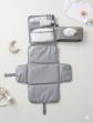 Tapis � langer b�b� portable pliable avec poches �tanche voyage gris