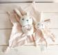 MGM Dodo d'amour doudou plat carr� lapin b�b� lange beige �cru comme neuf