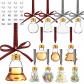 Lot de 12 boules de No�l en plastique transparent personnalis�es � remplir  D...