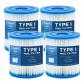 Filtre Piscine Type I, Lot de 4 Cartouches filtrantes pour 58381 Type I pour ...