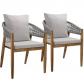 Lot de 2 chaises de jardin en bois d'acacia