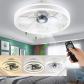 Ventilateur de plafond rond silencieux 50W avec �clairage, plafonnier LED...