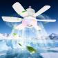 Ventilateur de Plafond avec Lumi�re et Telecommande E27, haut parleur int�gr�