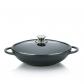 Po�le � wok avec couvercle 32 cm KERROS, 4l, induction, fonte d'aluminium rev...