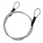C�ble de s�curit� en acier inoxydable avec  illets argent�s, 1,2 m x � 5 mm  ...