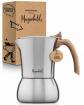 FLOW Premium Cafeti�re � Expresso en acier inoxydable  Espresso Maker 4 Tasse...