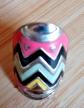 Bague vintage chevrons multicolores �maill�e argent�e
