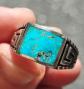 7g Bague Turquoise Homme Argent Taille 63,5
