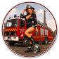 STICKER PINUP SAPEURS POMPIERS DE PARIS 75 POMPIER FRANCE AUTOCOLLANT PZ144