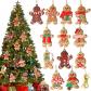 Lot de 12 Figurines en Pain d'�pice  D�coration de Sapin de No�l  Pour Enfant...
