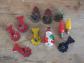 Lot anciens accessoires d�coration de No�l, P�re No�l, pinces porte bougie