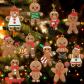 Lot de 12 d�corations de Sapin de No�l en Plastique en Forme de Bonhomme en P...