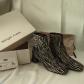 boots femme en veau fa�on poulain