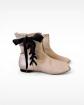 Superbes bottines Emporio Armani open toe cuir nude beige ros� rubans noir T40
