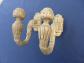 2 embrasses rideaux massives anciennes d�coration glands laiton Prof. 11,5 cm