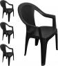 Chaise de jardin empilable, plastique effet rotin   Chaise empilable en plastiqu