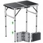 Table de Camping Pliante 58x40cm 3 Hauteurs R�glables 26-48-70cm  Argent