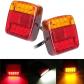 Kit 2 Feux Arri�re LED 12V �tanche Remorque Camion Caravane Stop