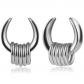 Tunnels d'oreille en acier 1 Paire Bouchons d'oreille Double �vas� Plug Tunne...