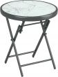 Table Basse Pliante, Table d'appoint Pliante, Plateau en Verre tremp�,
