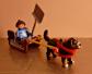 PLAYMOBIL ENFANT TRA�NEAU CHIEN NEIGE HIVER SKI LUGE CARRIOLE