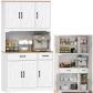 Armoire Cuisine Buffet 6 Portes 2 Tiroirs Plan Travail �tag�res R�glables
