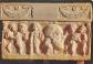 TUNISIE CARTHAGE SARCOPHAGE DECORE D ENFANTS S EFFRAYANT AVEC UN MASQUE DE