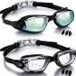 Lot de 2 paires de lunettes de natation pour enfants, pour les enfants de 3