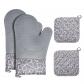 Lot de 4 Gants de Cuisine, 1 Paire Gants de Cuisine avec 2 Maniques Cuisine